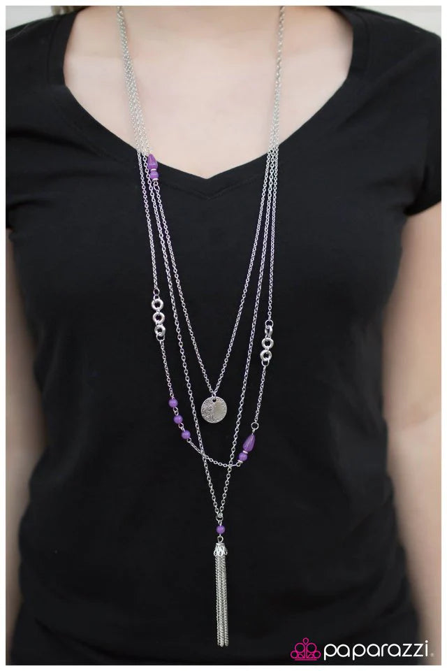 Paparazzi Necklace ~ Best Wishes - Purple