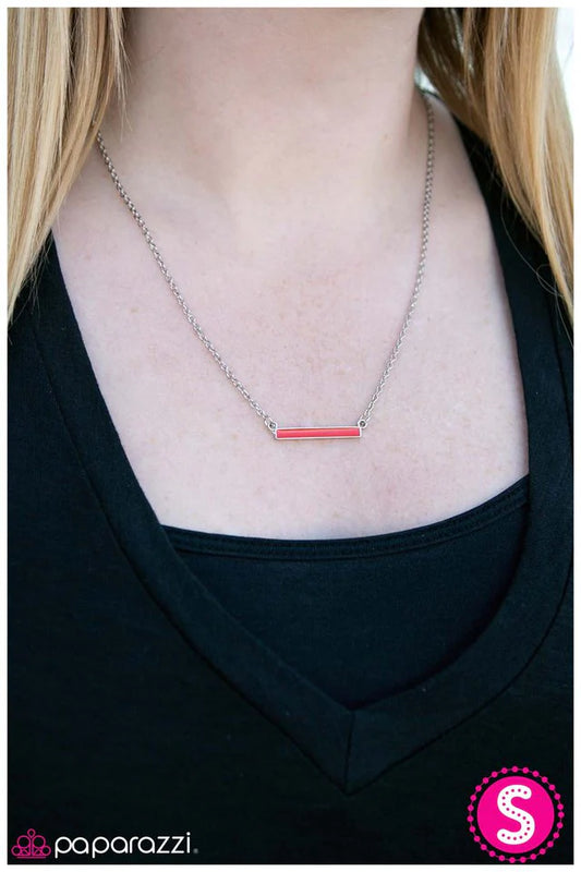 Paparazzi Necklace ~ Plain and Simple - Red