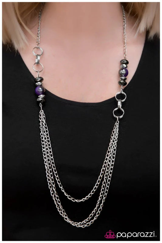 Paparazzi Necklace ~ Delirium - Purple