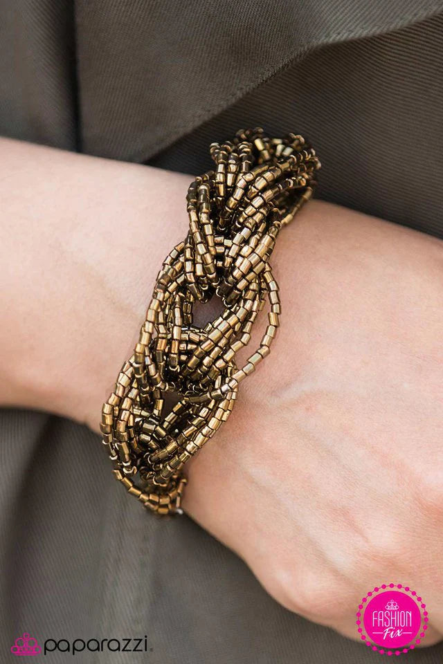 Paparazzi Bracelet ~ Prepare For The WRAP-ture - Brass