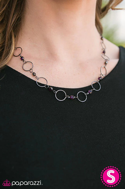 Collar Paparazzi ~ Nombre iluminado - Púrpura