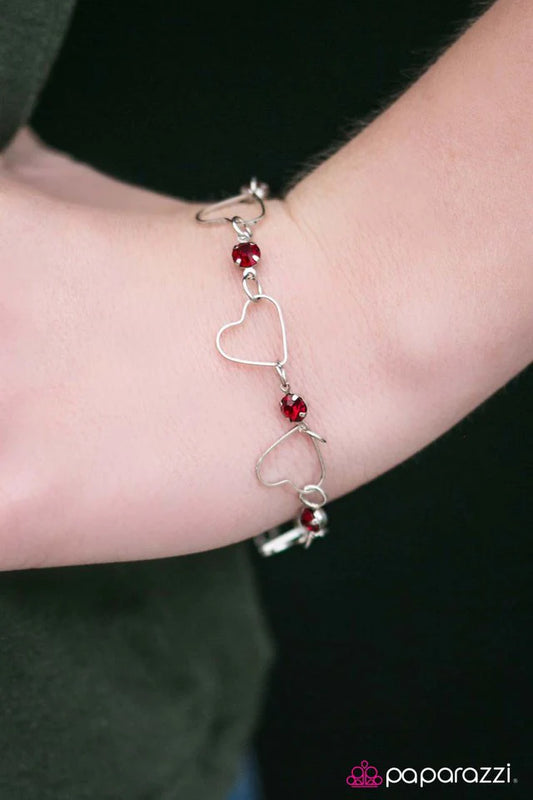 Paparazzi Bracelet ~ Lovers Lane - Red