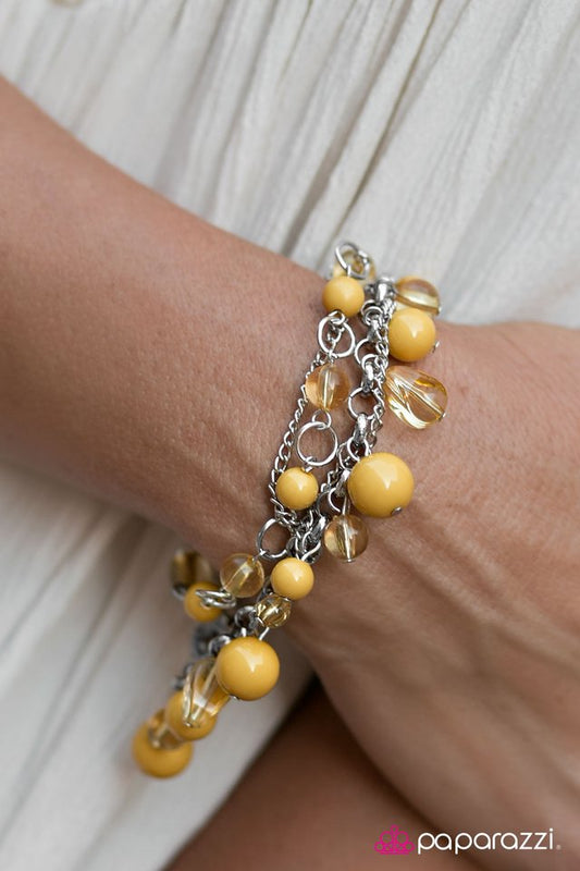 Paparazzi Bracelet ~ Pretty and Poised - Yellow