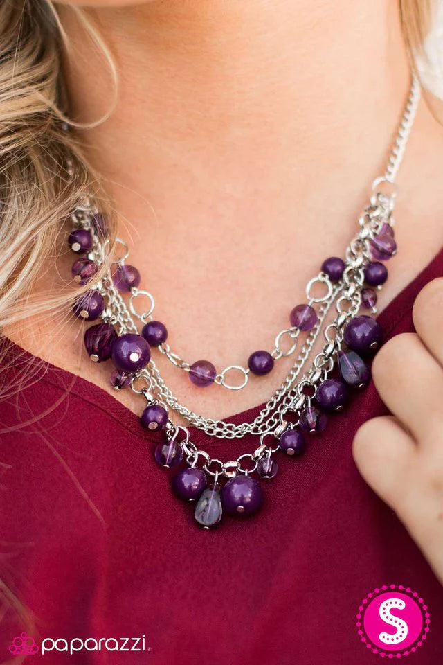 Paparazzi Necklace ~ Pretty Promenade - Purple
