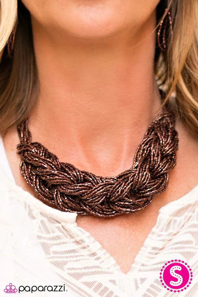 Collar Paparazzi ~ WRAP Battle - Cobre