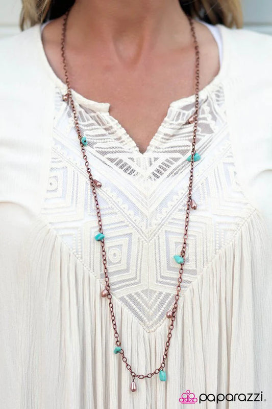 Paparazzi Necklace ~ Canyon Cabaret - Blue