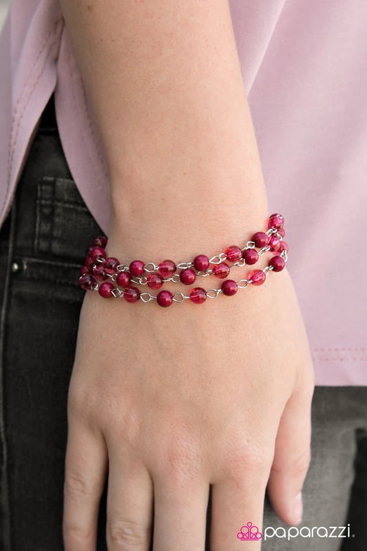 Paparazzi Bracelet ~ Colorful Adventures - Red