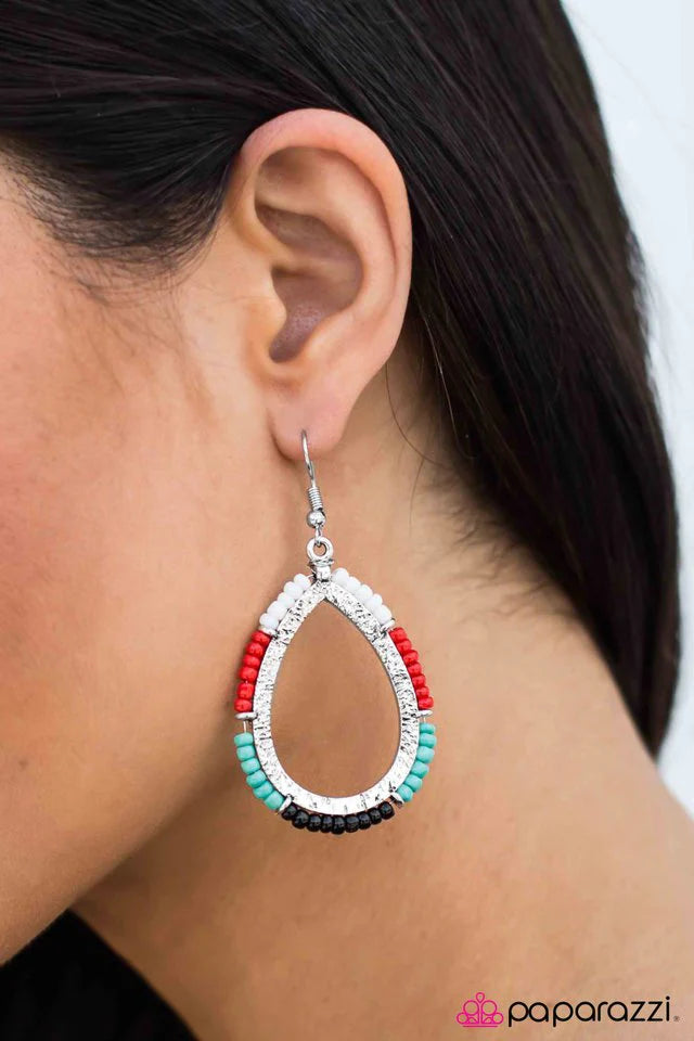 Paparazzi Earring ~ River Walk - Multi