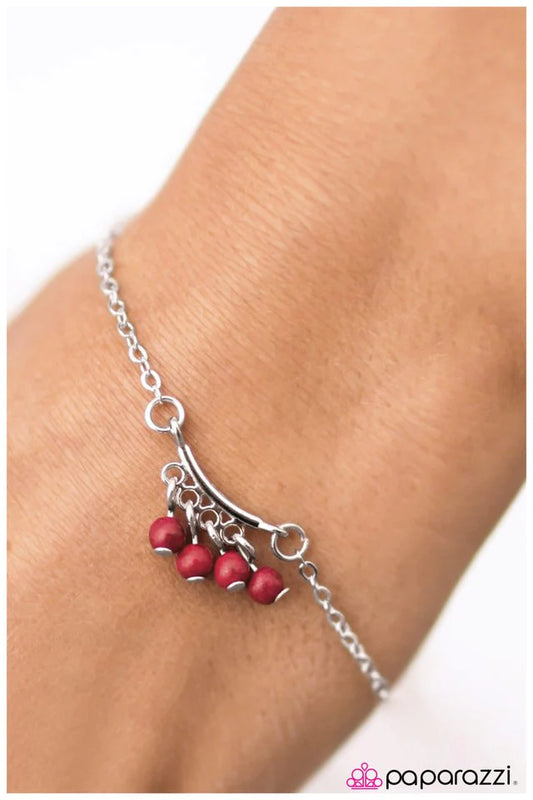 Pulsera Paparazzi ~ Keepin It Country - Rojo