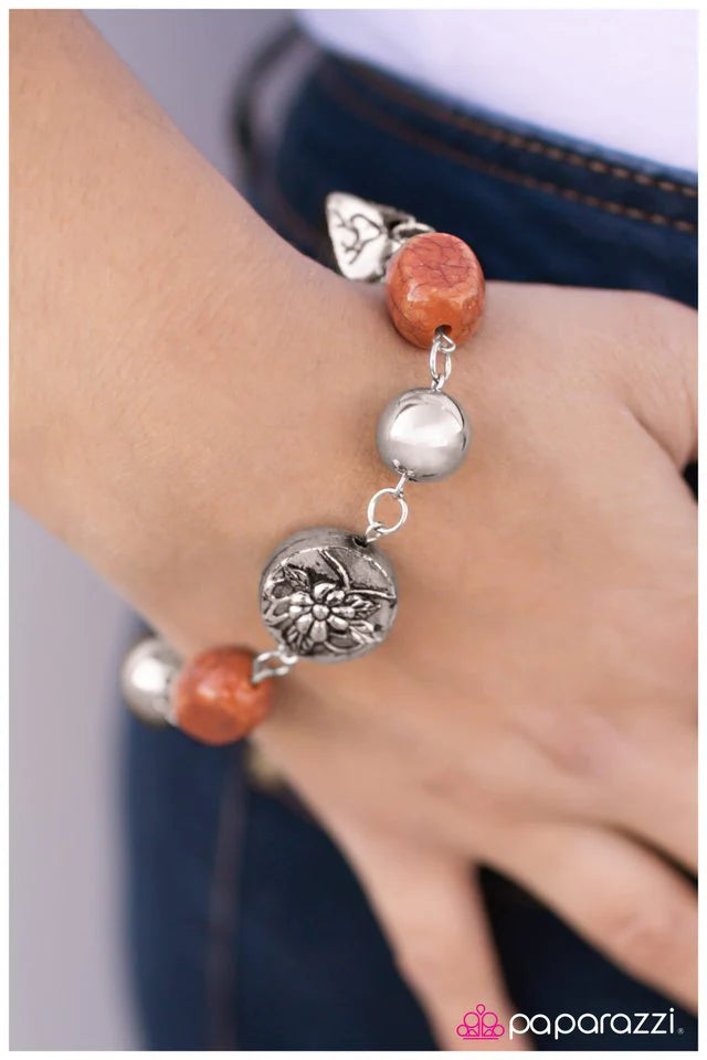 Paparazzi Bracelet ~ Easter Island - Orange