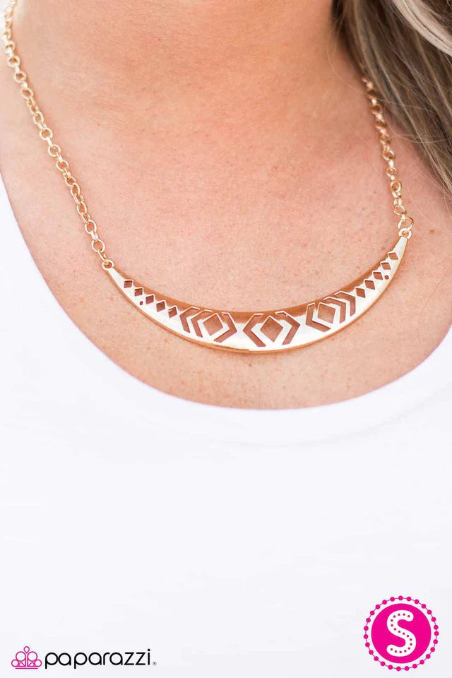 Paparazzi Necklace ~ Moon Child - Gold