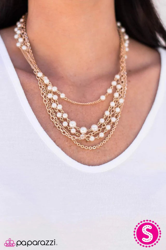 Paparazzi Necklace ~ Pearls Are Always Appropriate - Gold