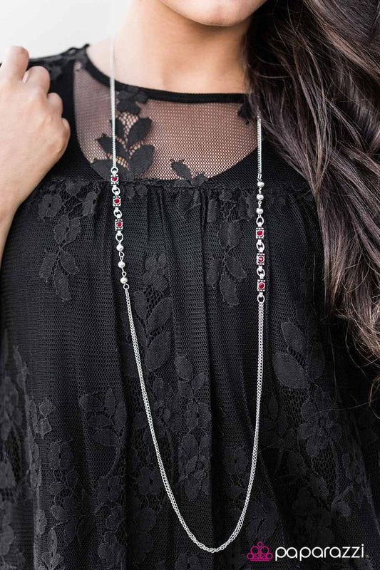 Paparazzi Necklace ~ Midnight Metropolis - Red