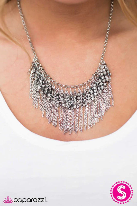 Paparazzi Necklace ~ I Got It From My Mama - Silver