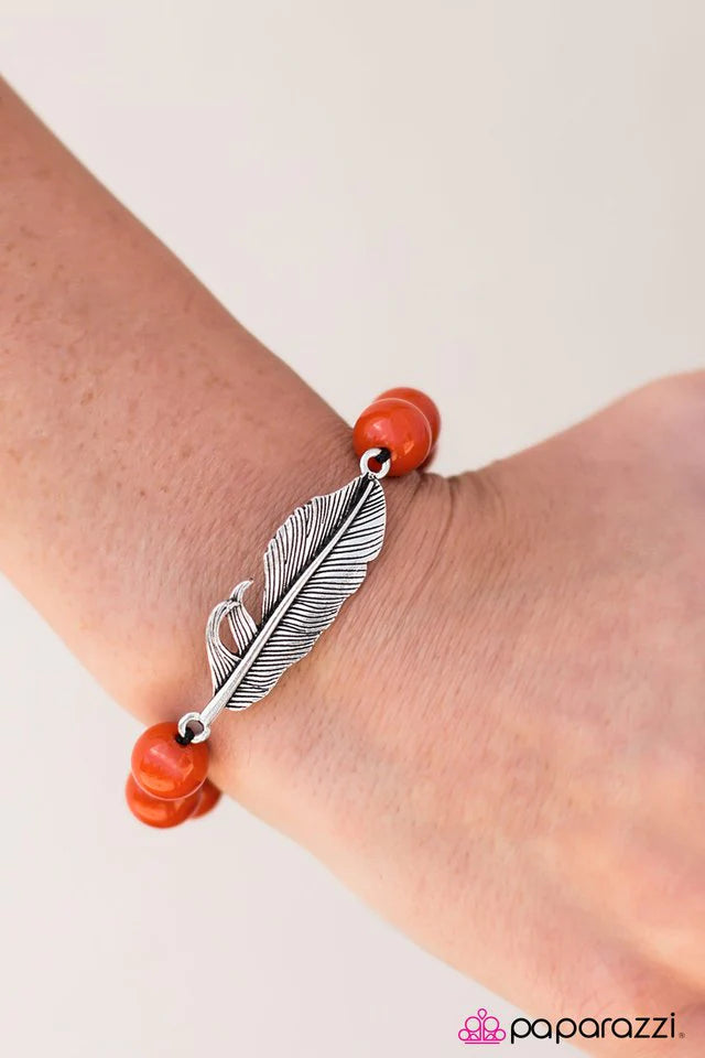 Paparazzi Bracelet ~ Bird Watching - Orange