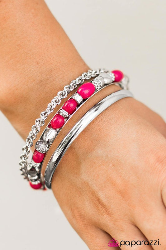 Pulsera Paparazzi ~ Beach Lounge - Rosa