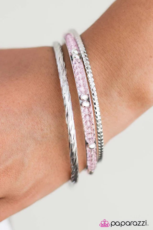 Paparazzi Bracelet ~ Just Stay GLAM! - Pink