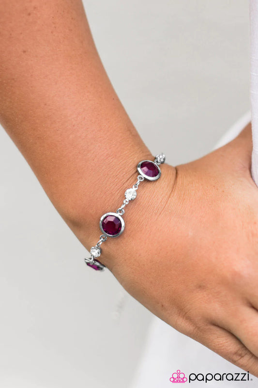 Paparazzi Bracelet ~ Glass Houses - Purple