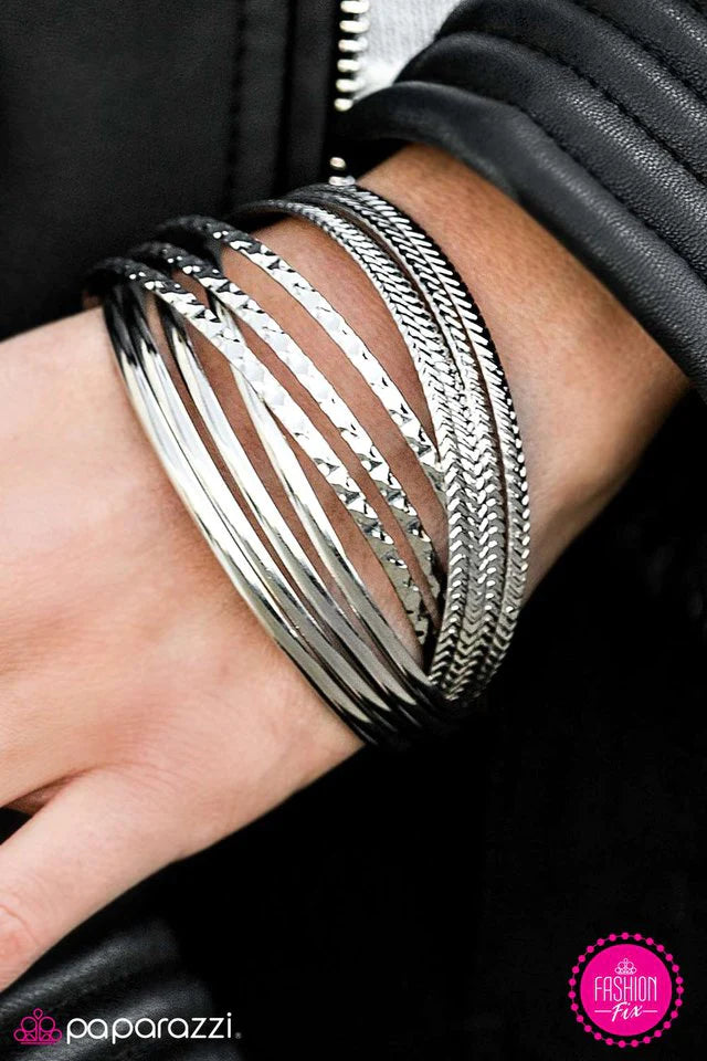 Paparazzi Bracelet ~ Sneak Attack - Silver