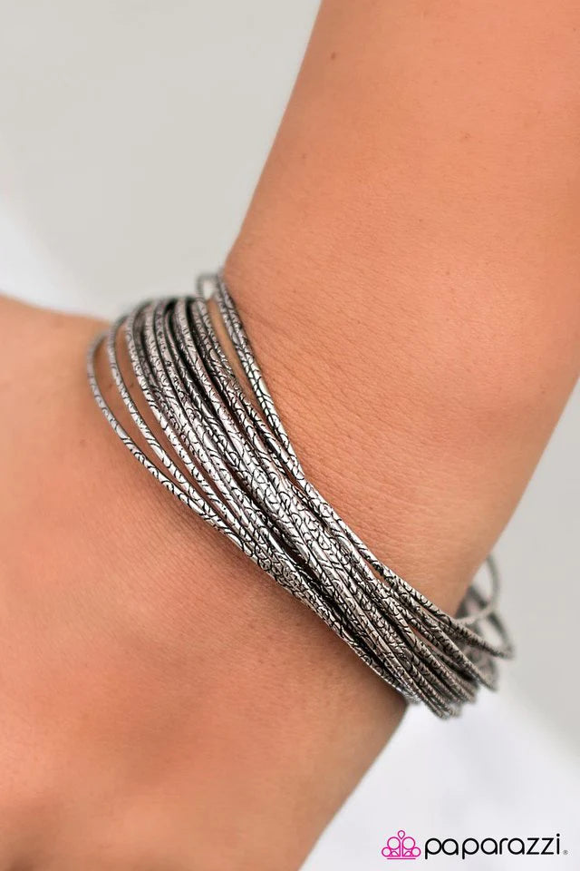 Paparazzi Bracelet ~ Flash Bang - Silver