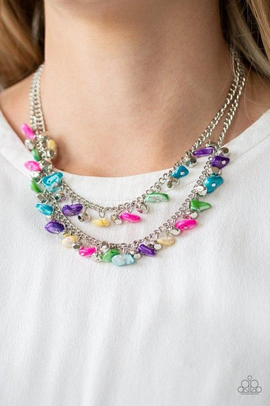 Paparazzi Necklace ~ Pebble Pioneer - Multi