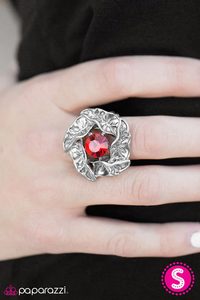 Paparazzi Ring ~ Christmas In July - Red