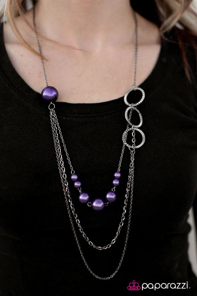 Paparazzi Necklace ~ Youre CRIMPING My Style - Purple