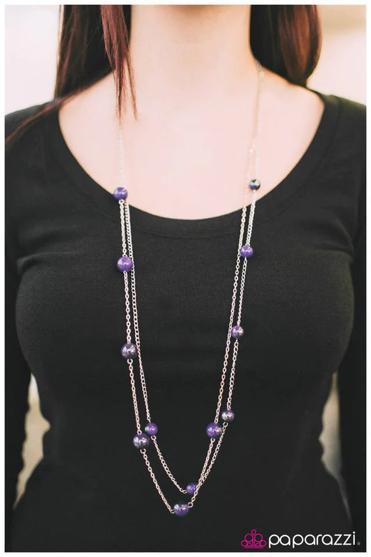 Paparazzi Necklace ~ Take My Breath Away - Purple