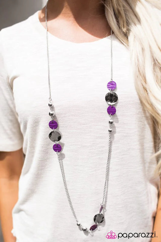 Paparazzi Necklace ~ Out of Sight - Purple