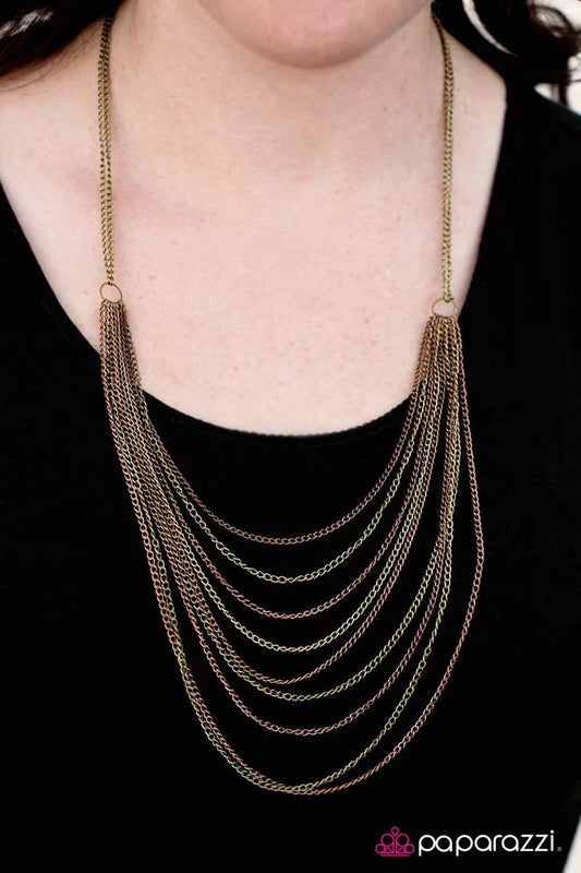 Paparazzi Necklace ~ Feeling Haute, Haute, Haute! - Brass