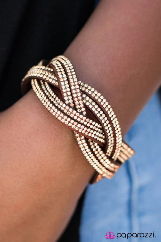 Paparazzi Bracelet ~ What A Hit! - Brown