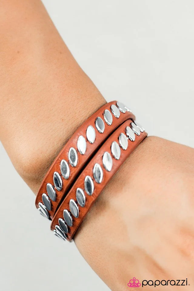 Pulsera Paparazzi ~ Hey, Batter Batter - Naranja