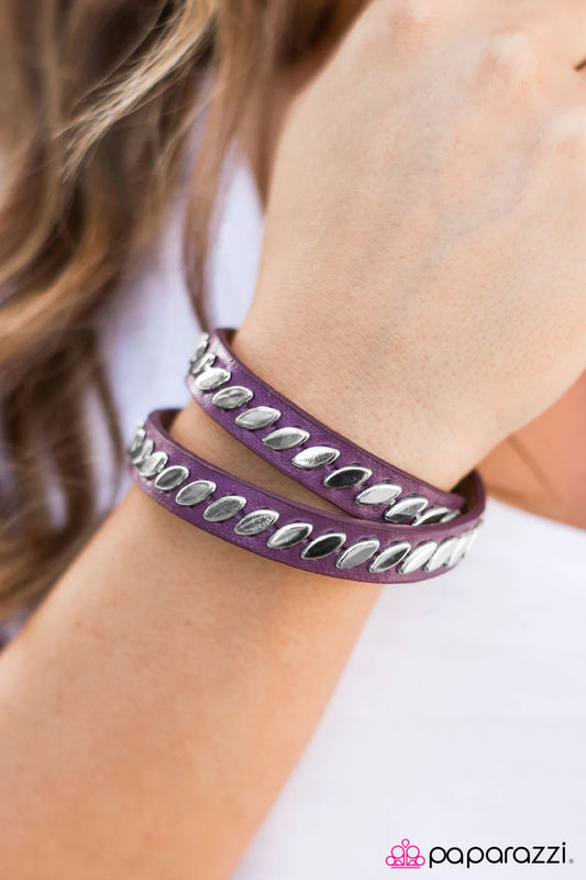 Paparazzi Bracelet ~ Hey, Batter Batter - Purple