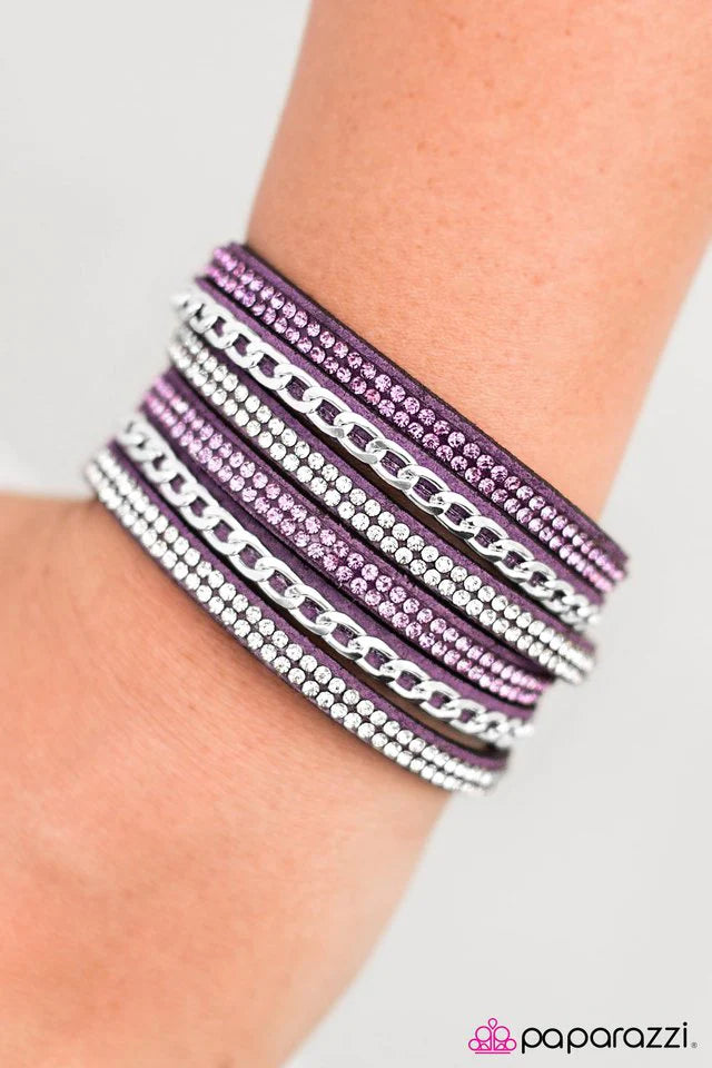 Paparazzi Bracelet ~ Put On Your Game Face - Purple