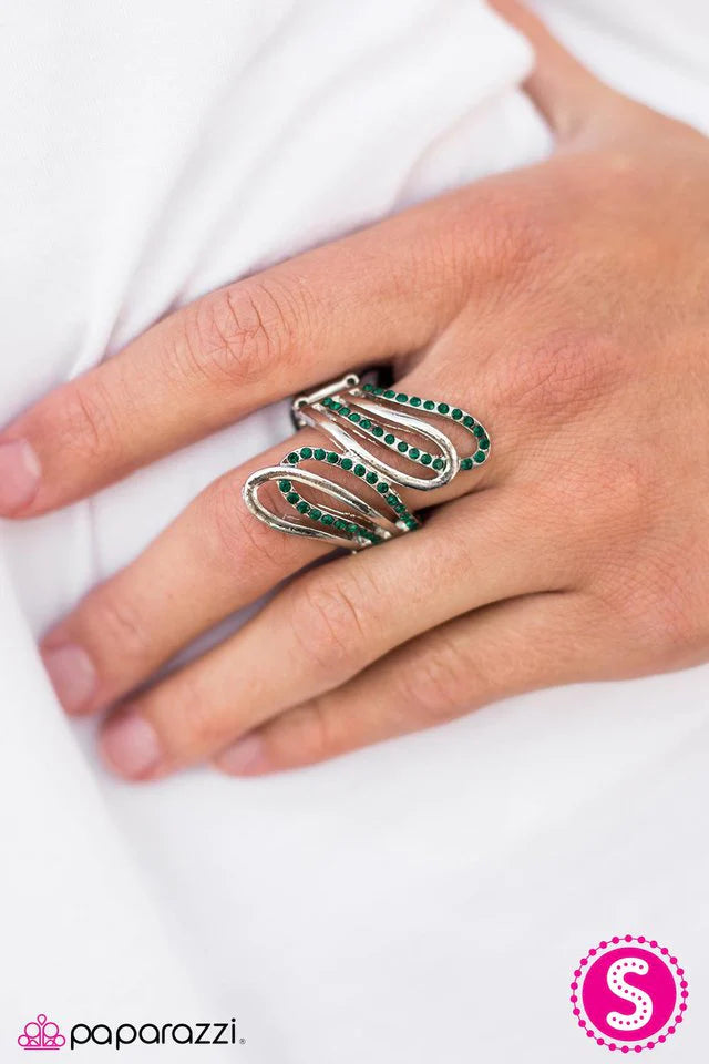 Anillo de paparazzi ~ Envergadura - Verde