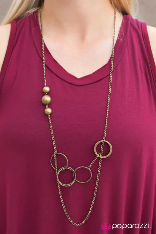 Paparazzi Necklace ~ My Way Or The Highway - Brass