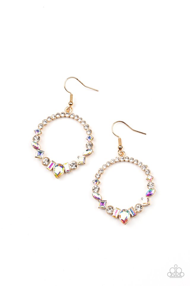 Paparazzi Earring ~ Revolutionary Refinement Gold Paparazzi Jewelry Online Store