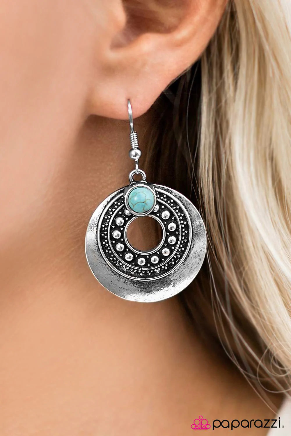 Paparazzi Earring ~ The Scenic Trail - Blue