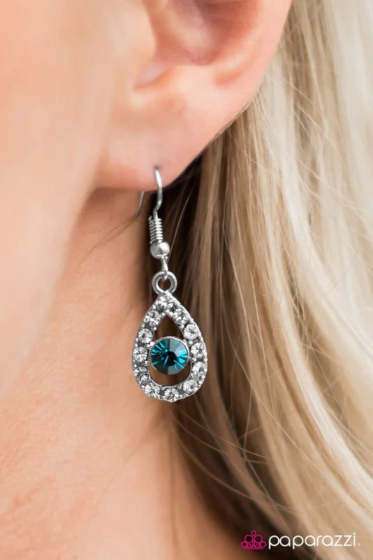 Paparazzi Earring ~ Beauty and Grace - Blue