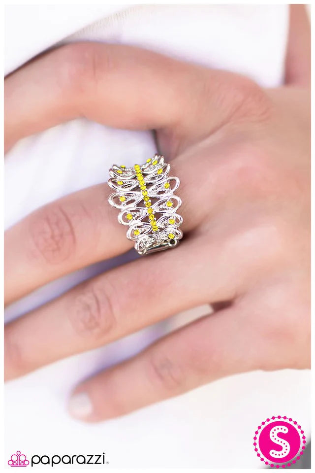 Paparazzi Ring ~ Fancy Pants - Yellow