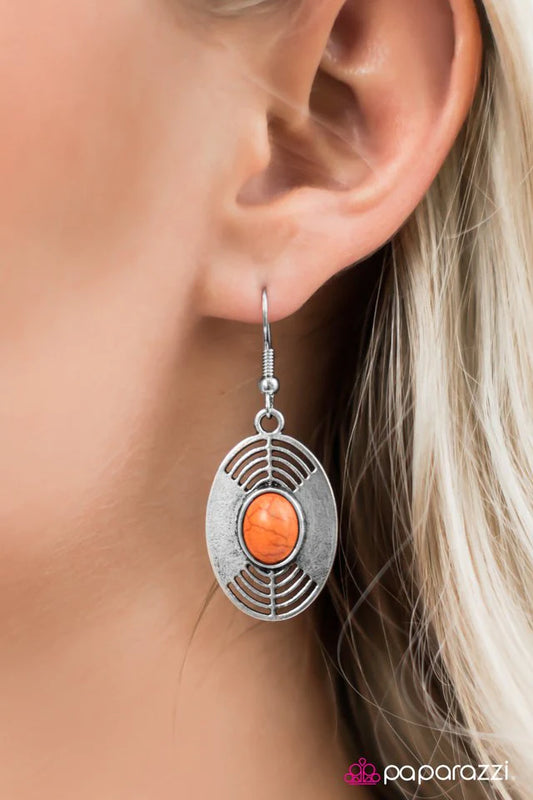 Paparazzi Earring ~ The Sound Barrier - Orange