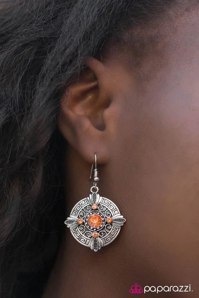 Paparazzi Earring ~ Wish Away - Orange