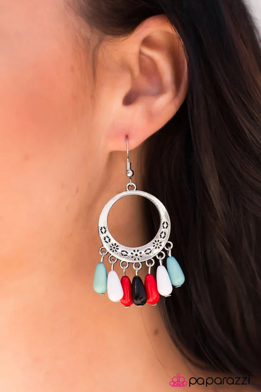 Paparazzi Earring ~ Think Color - Multi