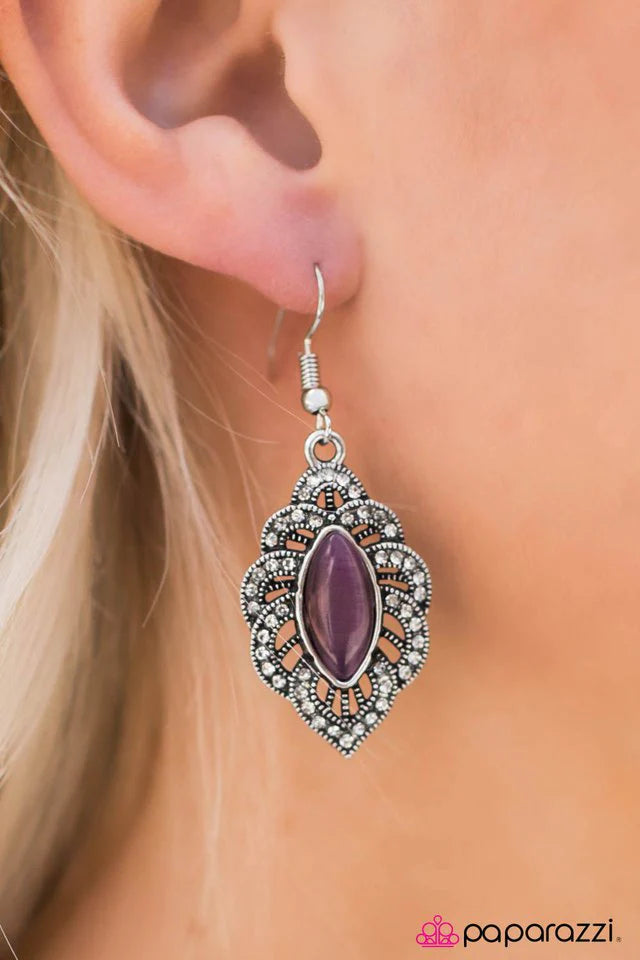 Paparazzi Earring ~ Show Girls - Purple