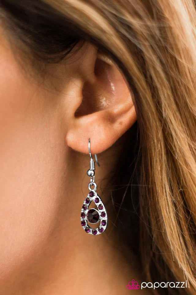 Paparazzi Earring ~ Beauty and Grace - Purple