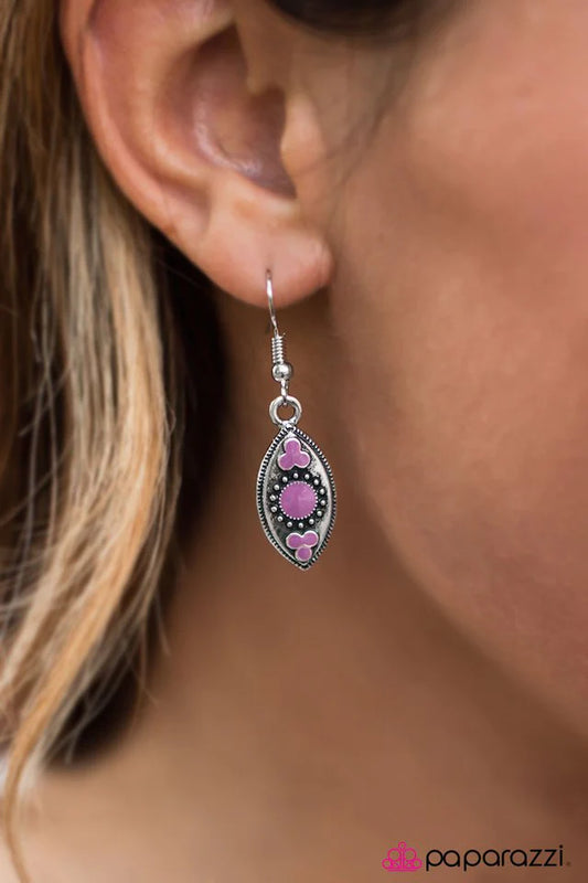 Paparazzi Earring ~ Petite and Sweet - Purple