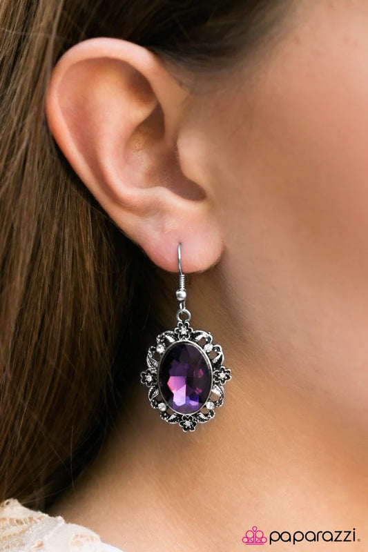 Paparazzi Earring ~ To Buy Or Not To Buy - Purple