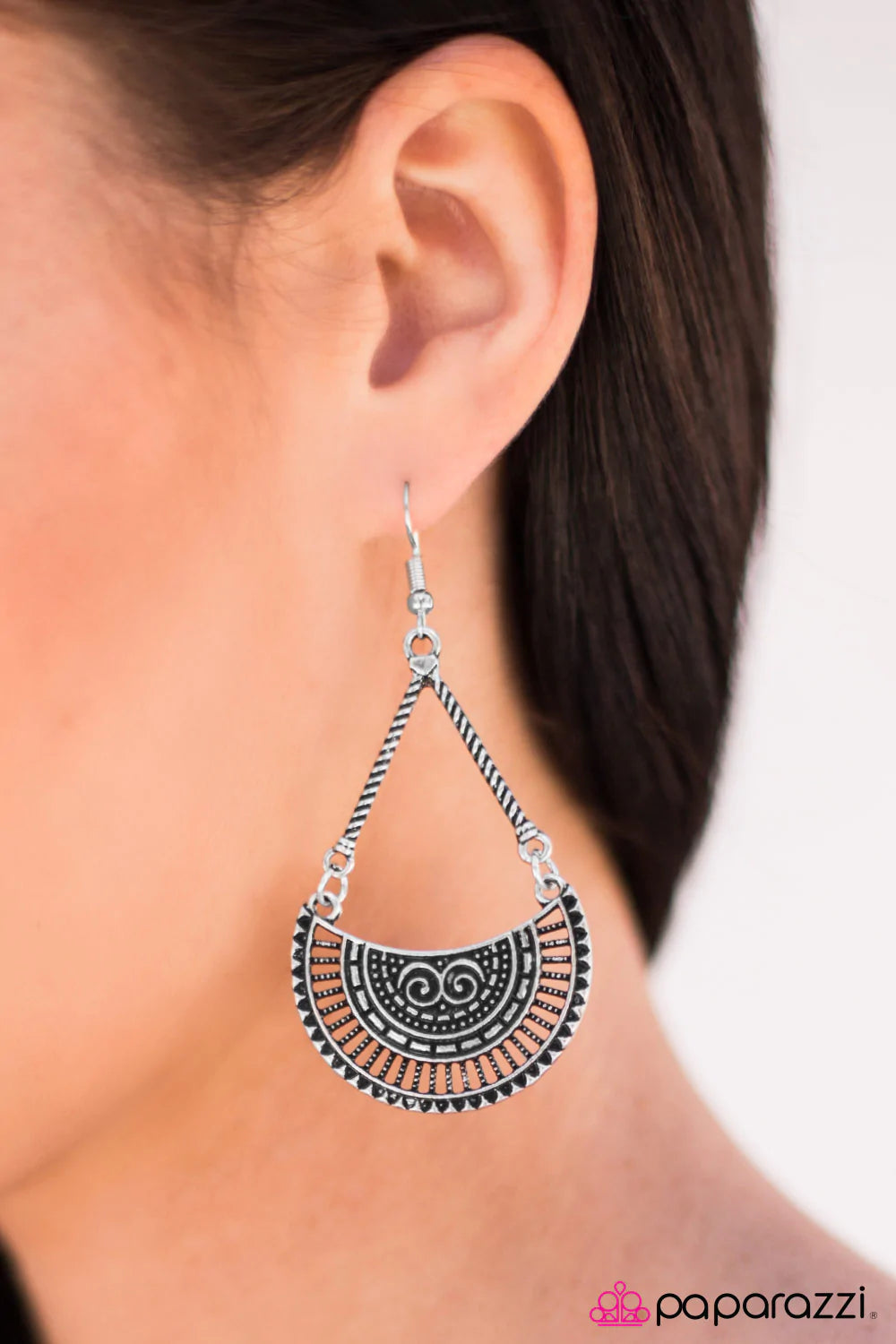 Paparazzi Earring ~ Full Sail  - Silver