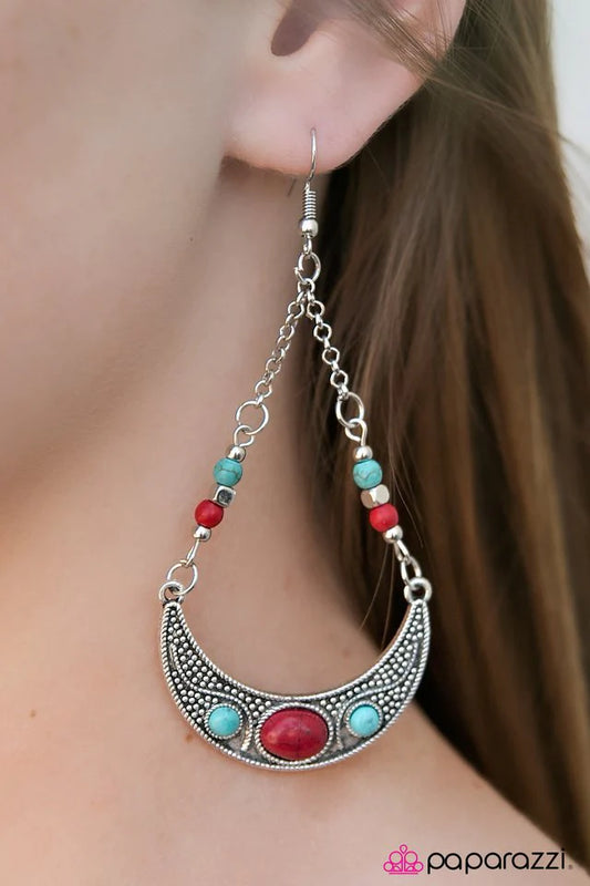 Paparazzi Earring ~ Not A Moment Too MOON - Multi