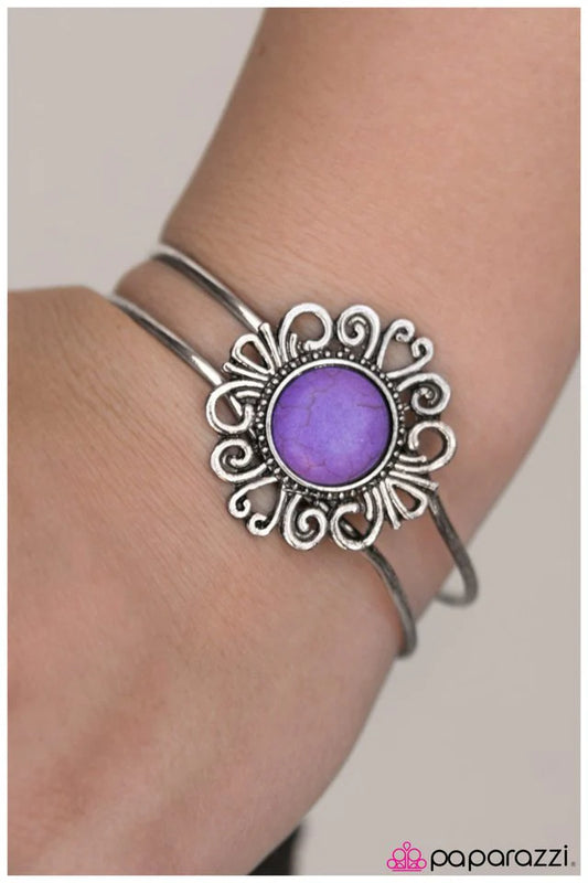 Paparazzi Bracelet ~ Totally Off the Hinges! - Purple